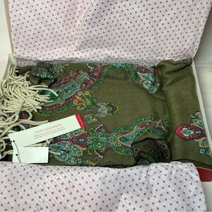 Talbots cashmere scarf warm NWT brand new winter fall autumn reversible